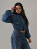 KOVA PUFFER JACKET (BLUE DENIM)