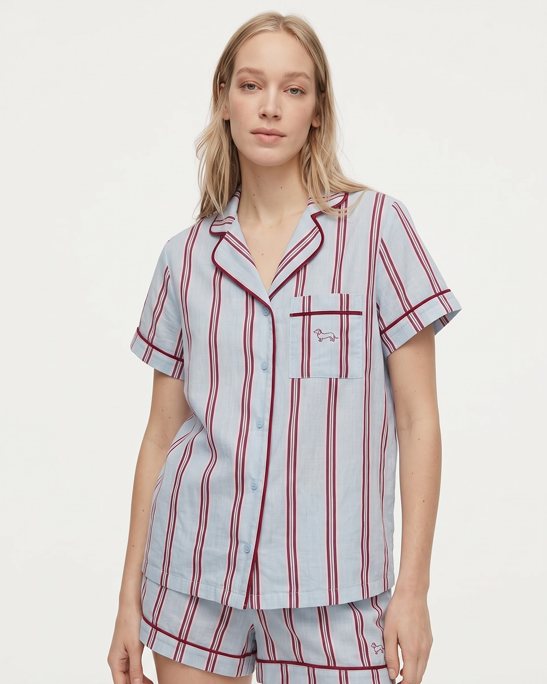 Cuddle Blue Striped Cotton Co-Ord Set