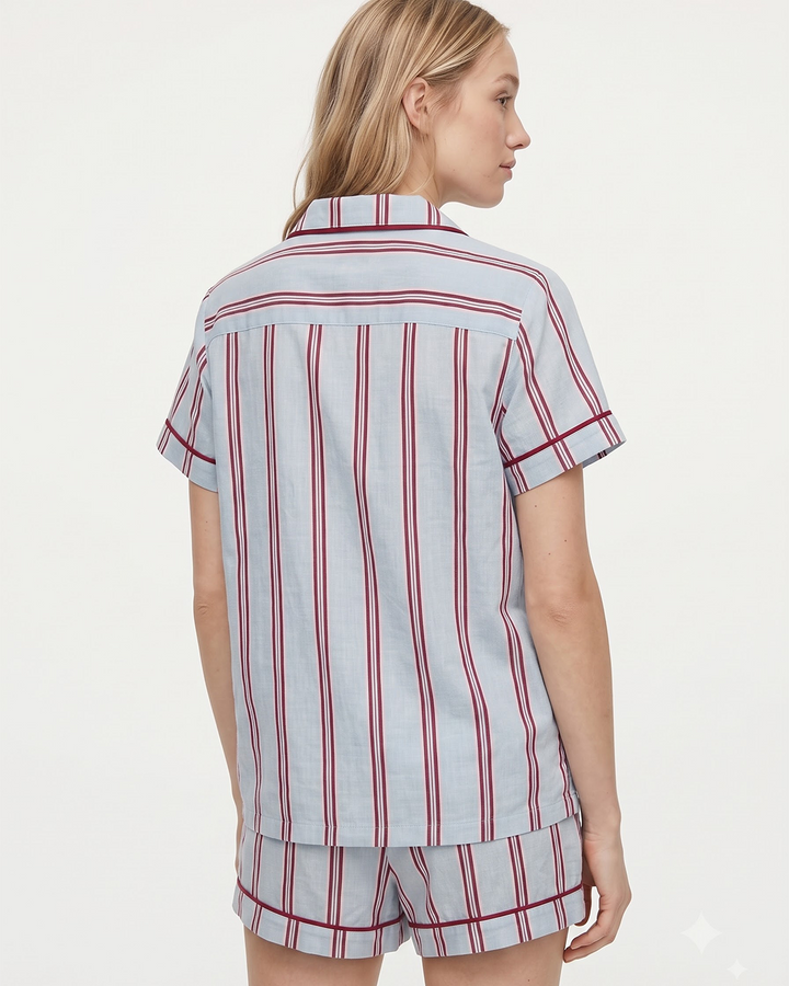 Cuddle Blue Striped Cotton Co-Ord Set