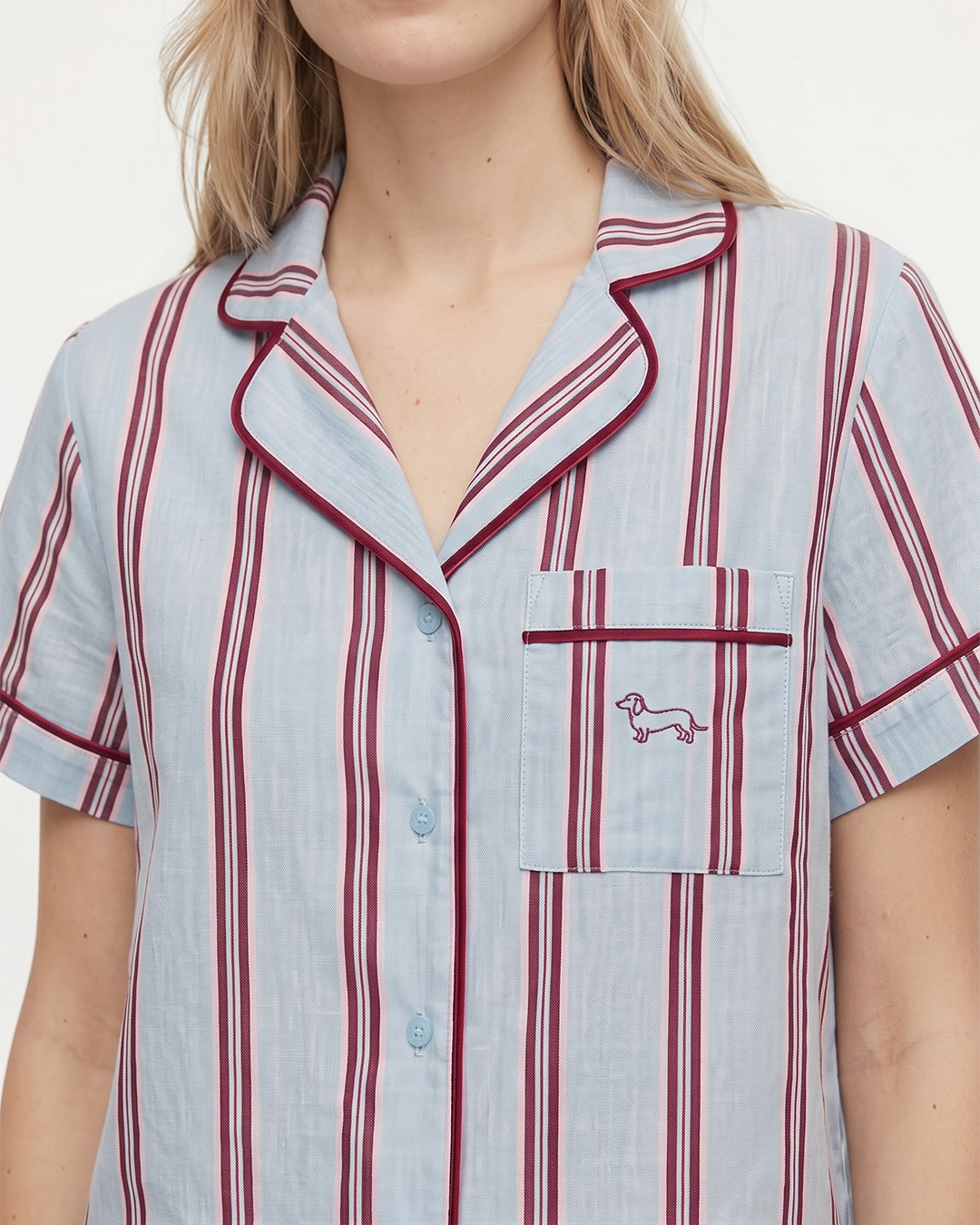 Cuddle Blue Striped Cotton Co-Ord Set
