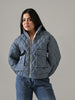 MALIA STRIPES PUFFER JACKET (DENIM BLUE)