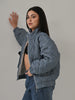 MALIA STRIPES PUFFER JACKET (DENIM BLUE)