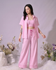 Sweet Peony Pink Striped Cotton Co-Ord Set