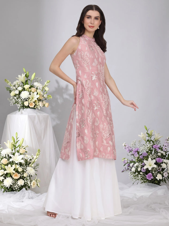 Ashna, Sharara Indo western set (Pink).