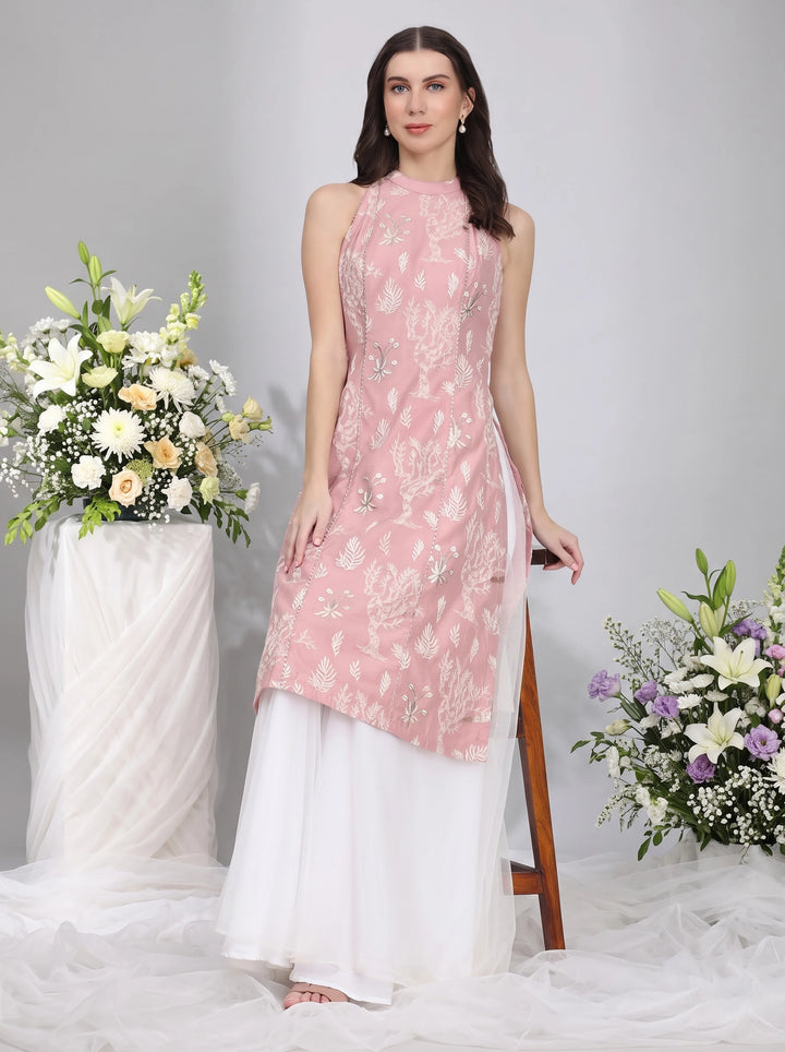 Ashna, Sharara Indo western set (Pink).