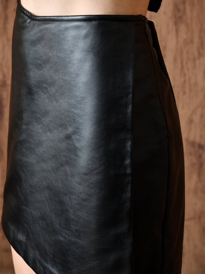Panther Leather Skort Only (Black)