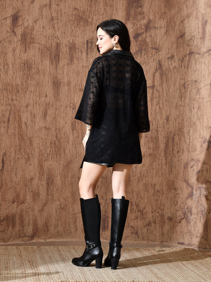 Panther Leather Skort Only (Black)