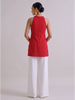 Anahi Chikankari Embroidery Co-ord Set (Red)