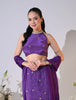 Valeriya Ultra Violet Crepe Lehenga Set