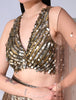 Alivent Metallic Bronze Shimmer Lehenga Set