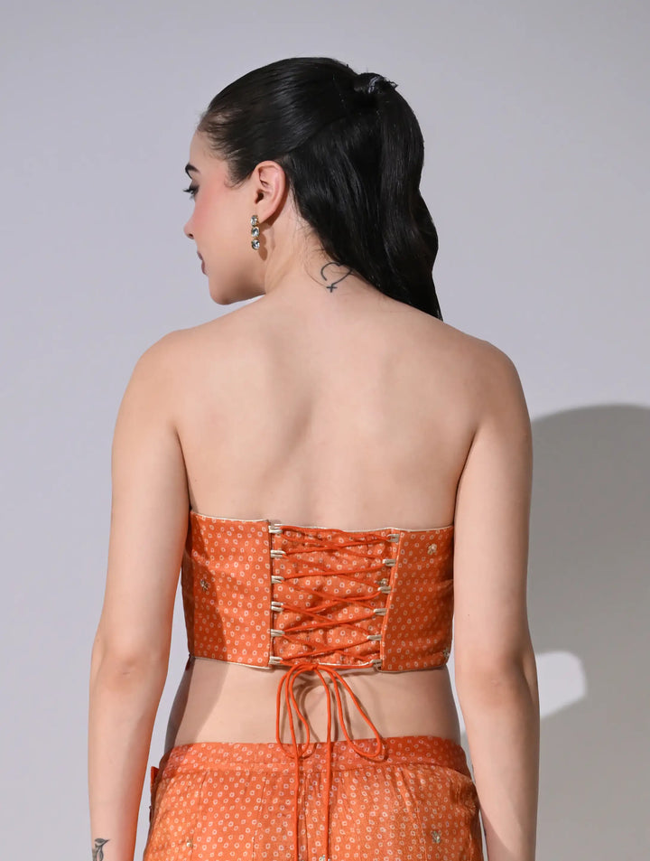 Reyna Pink &amp; Orange Ombre Lehenga Set