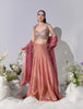Nafre Shimmer Lehenga Set (Pink)