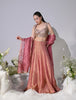 Nafre Shimmer Lehenga Set (Pink)