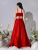 Atreyee Red Embroidered Lehenga Set
