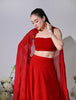 Atreyee Red Embroidered Lehenga Set