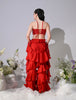 Asmaira Red Indo-Western Ruffle Set