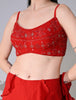 Asmaira Red Indo-Western Ruffle Set
