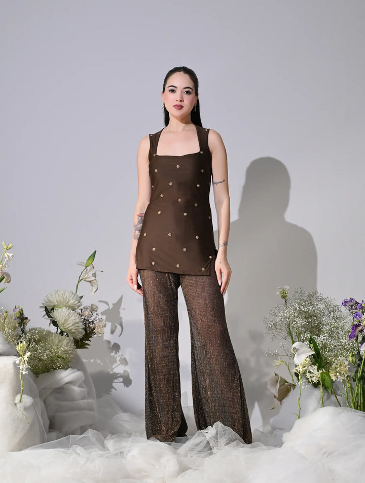 Avriell Espresso Lycra Jersey Co-Ord Set