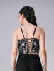 Diana Black Polka Dot Georgette Set