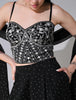 Diana Black Polka Dot Georgette Set