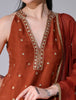 Aurelia Burnt Orange Chanderi Sharara Set