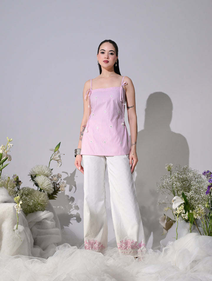 Hazel Regular Fit Cotton Co-Ord Set (Pink)
