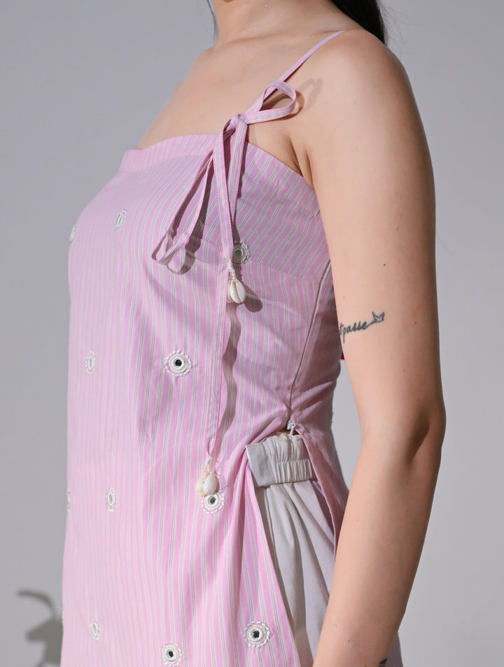 Hazel Regular Fit Cotton Co-Ord Set (Pink)