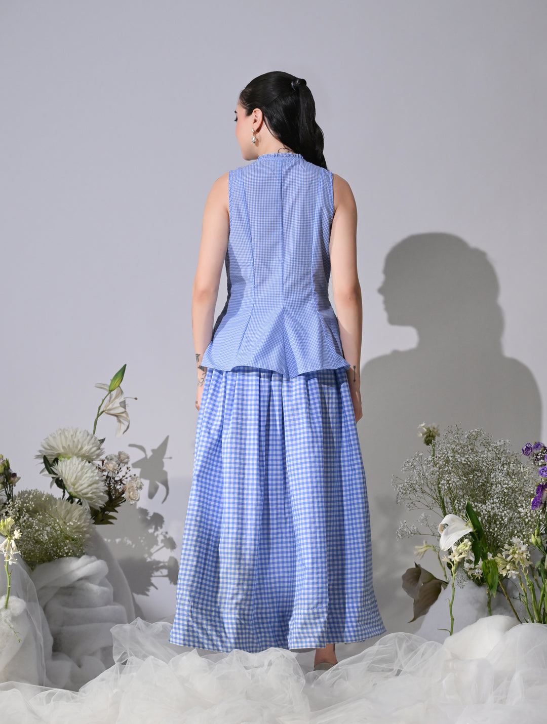 CHERIE GINGHAM CO-ORD SET (Blue)