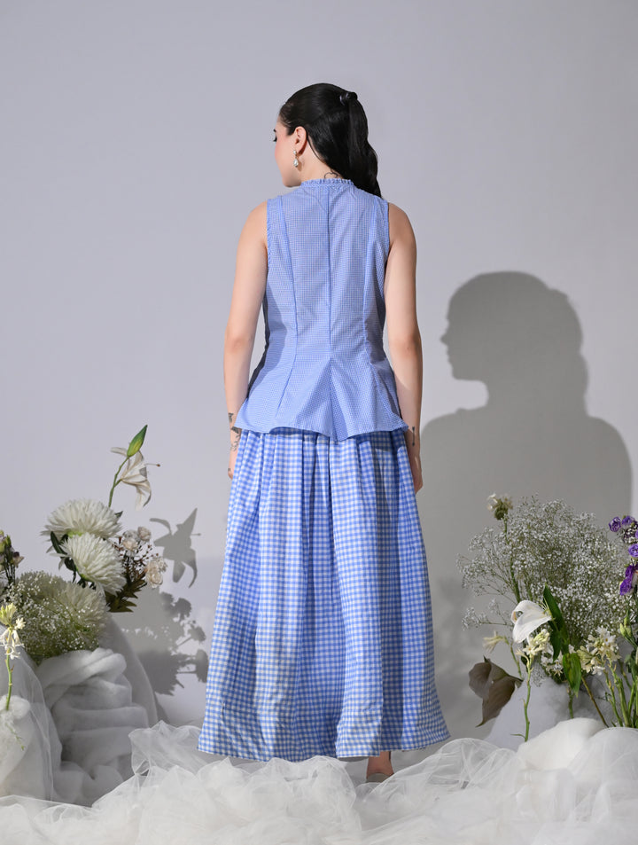 CHERIE GINGHAM CO-ORD SET (Blue)