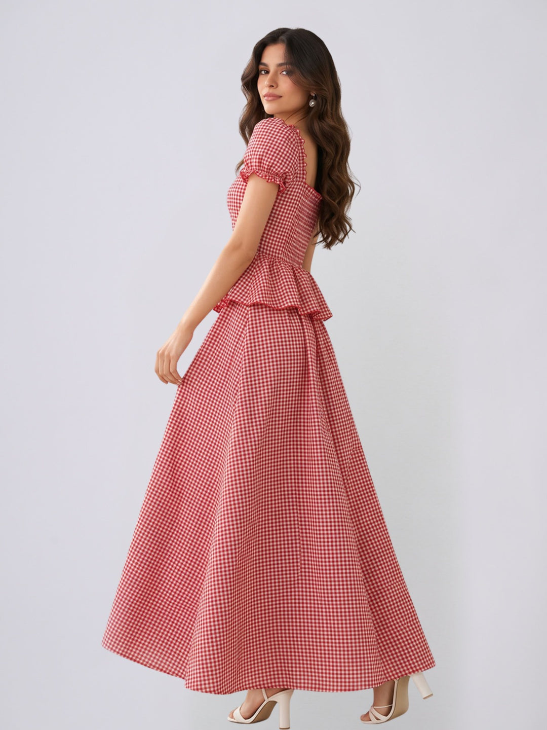 LUNABELLE gingham Co-ord set