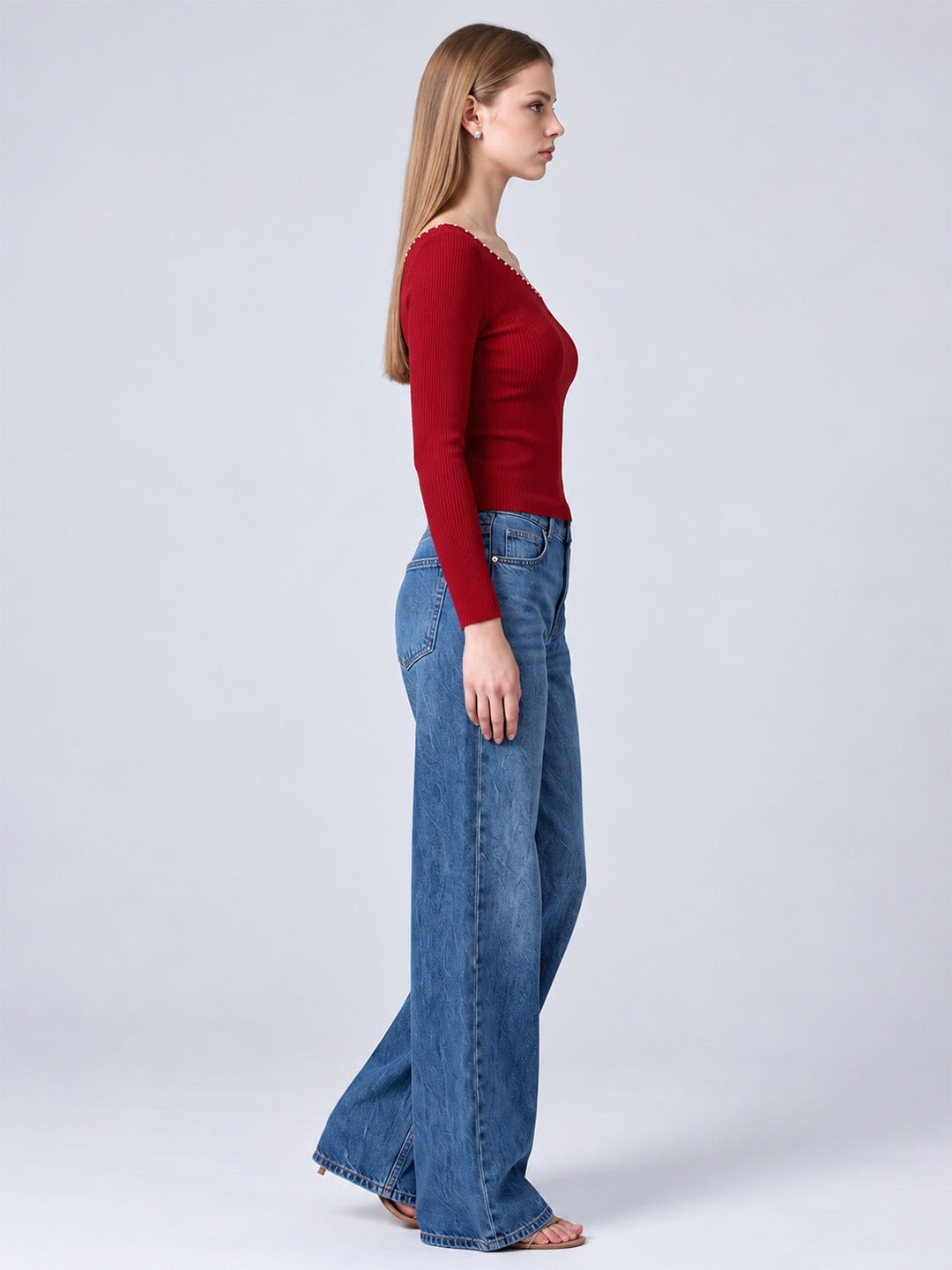 NEITH ONE-SHOULDER TOP (RED)