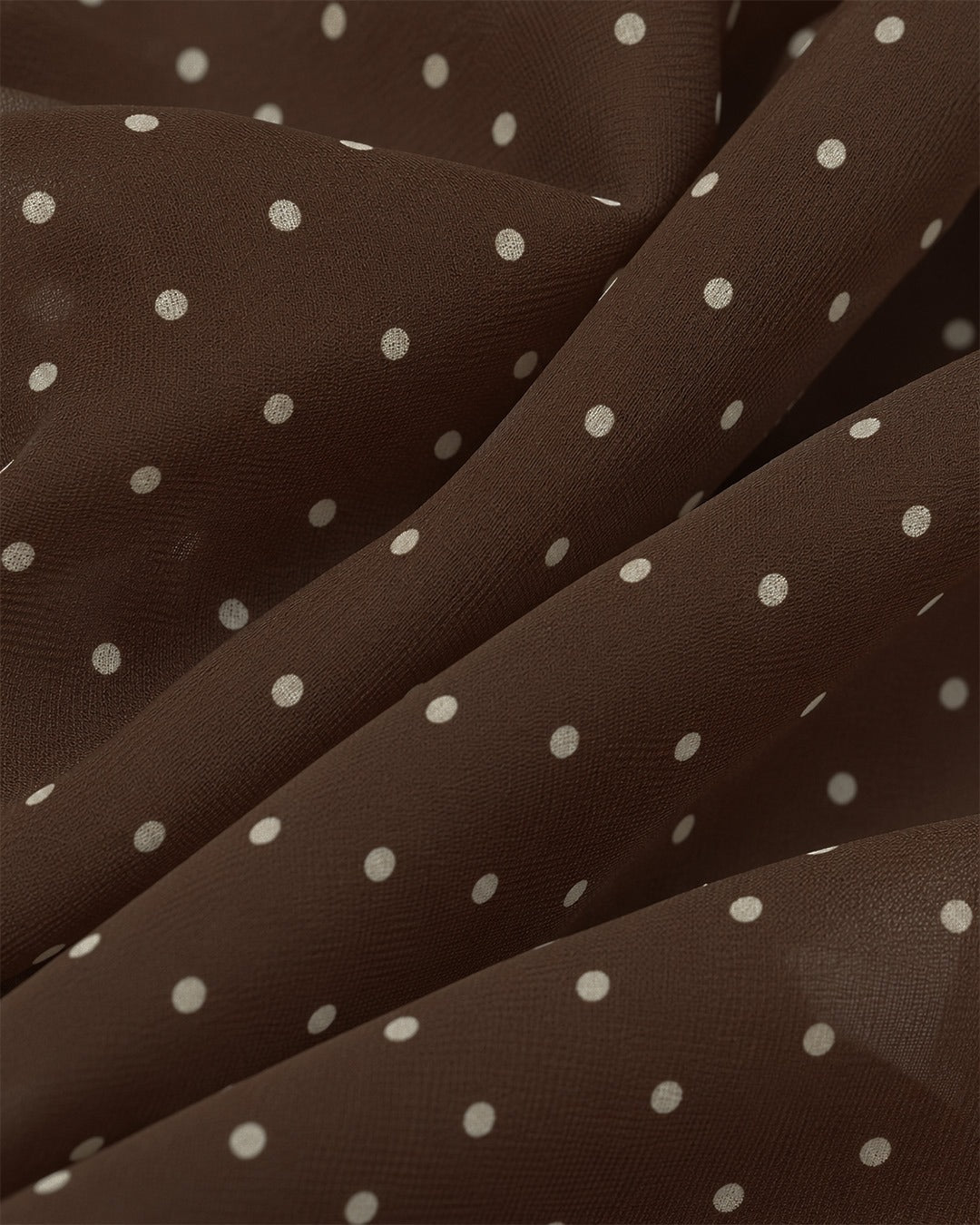 CLEO BROWN POLKA DOT FLARED SKIRT