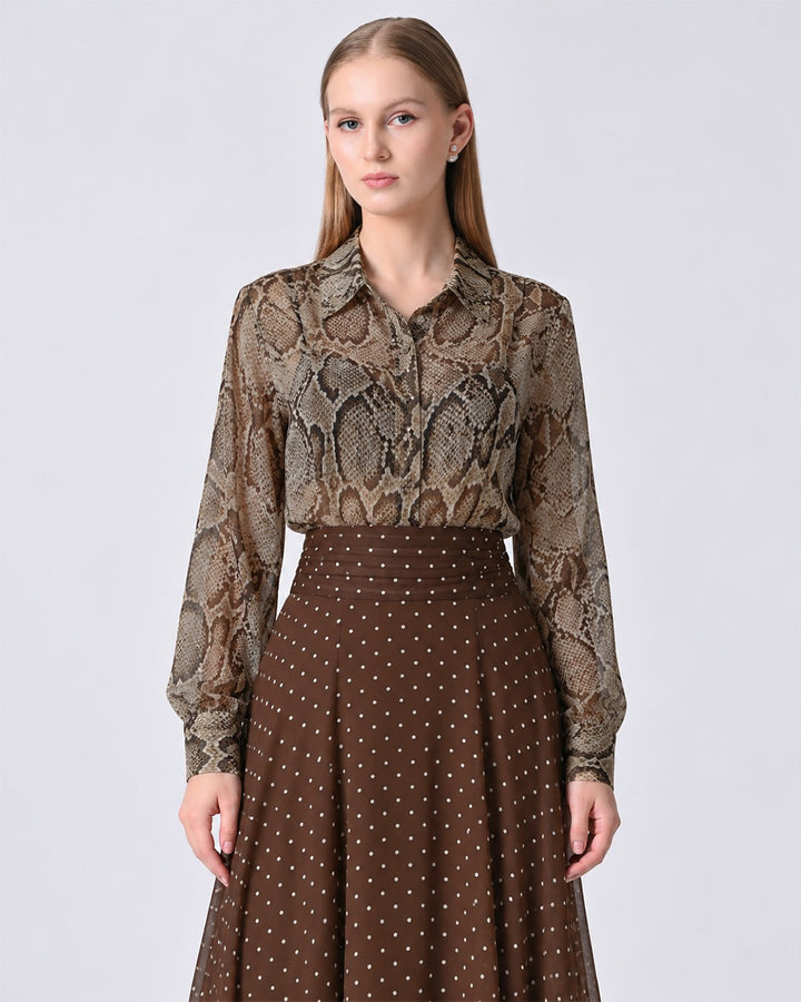 RUTH Snake Print Shirt