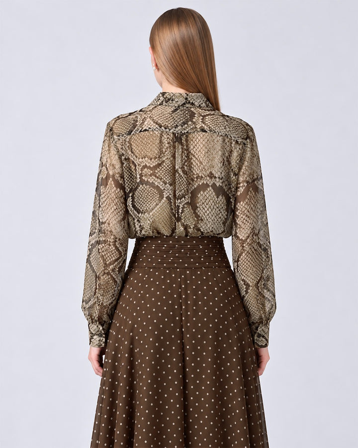 RUTH Snake Print Shirt