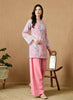 Paki, Floral Printed Kurta Set (Light Pink)