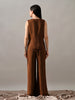 Eira Brown Crepe Co-ord Set (Brown)