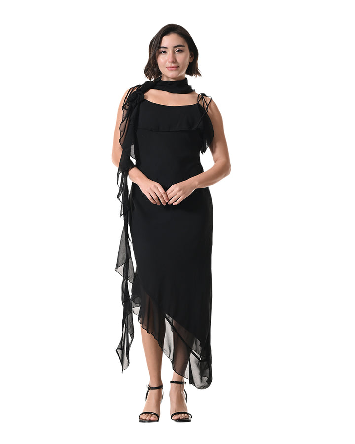 Celeste black Georgette Western Dress