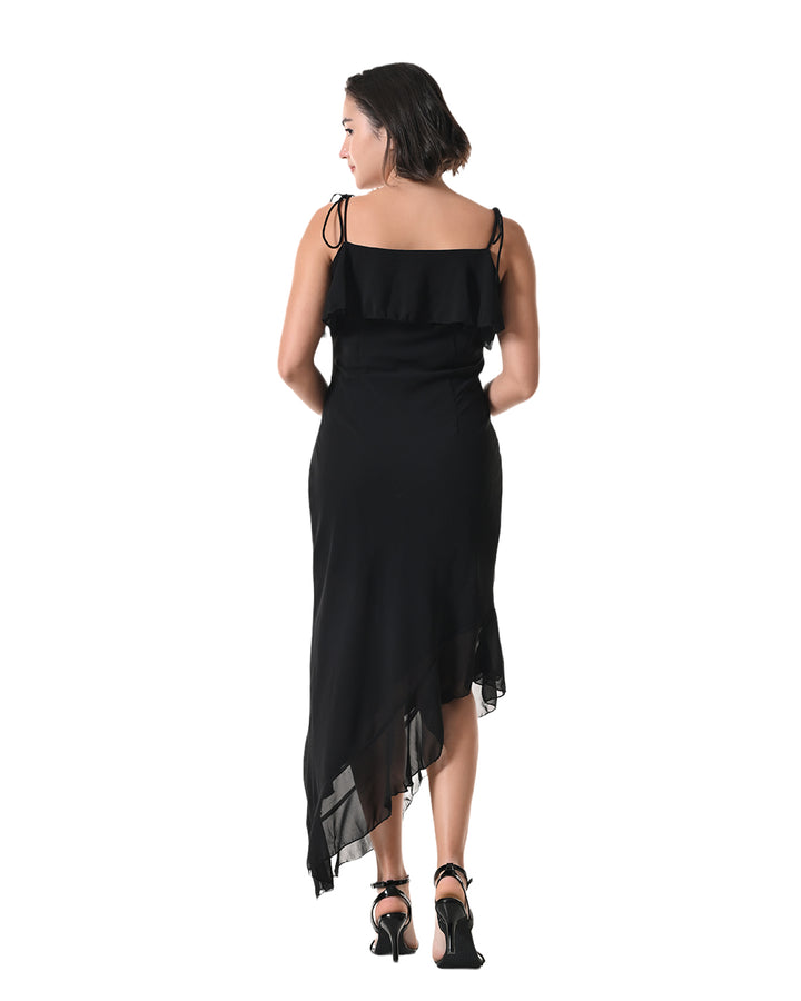 Celeste black Georgette Western Dress
