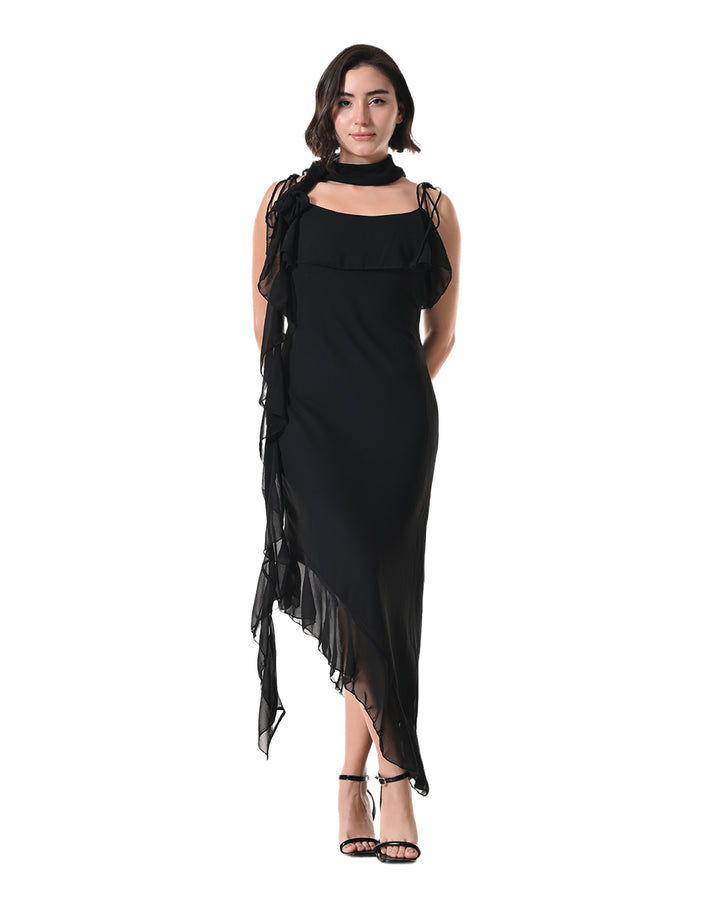 Celeste black Georgette Western Dress