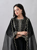 Suhana Embroidered Velvet Kurta Set (Black)