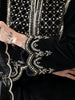 Suhana Embroidered Velvet Kurta Set (Black)